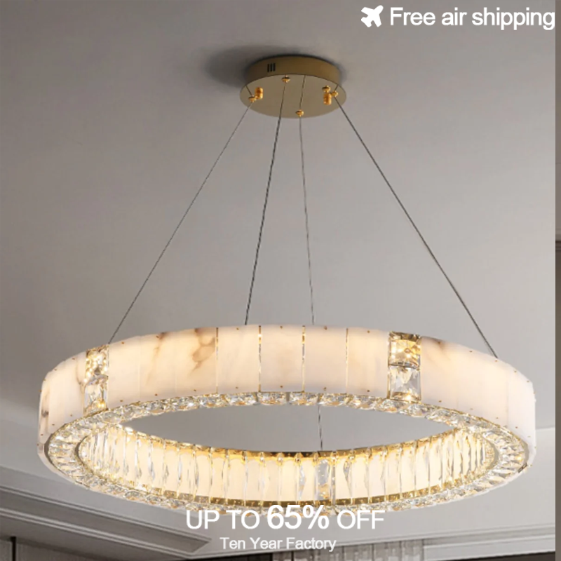 Gold Black Modern LED Chandeli - Elements Lighting Decor reseña y precio