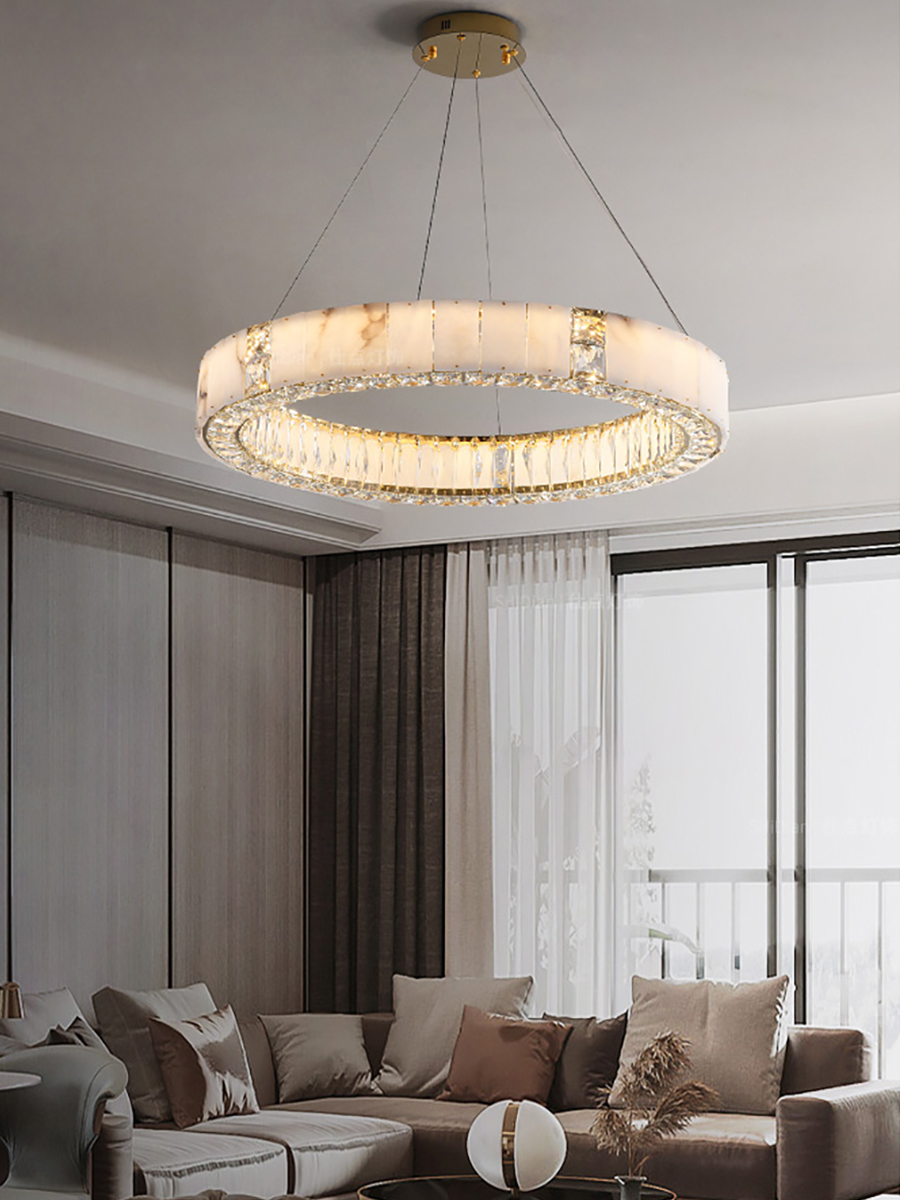 Gold Black Modern LED Chandeli - Elements Lighting Decor reseña y precio
