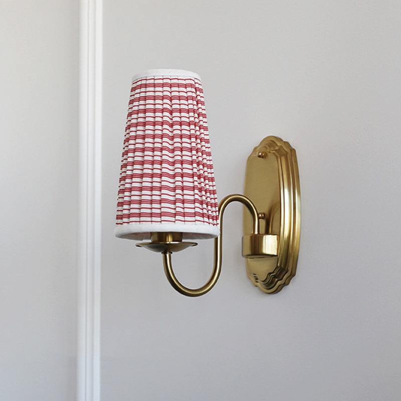 Retro Fabric Wall Lamp Bronze  - Elements Lighting Decor reseña y precio